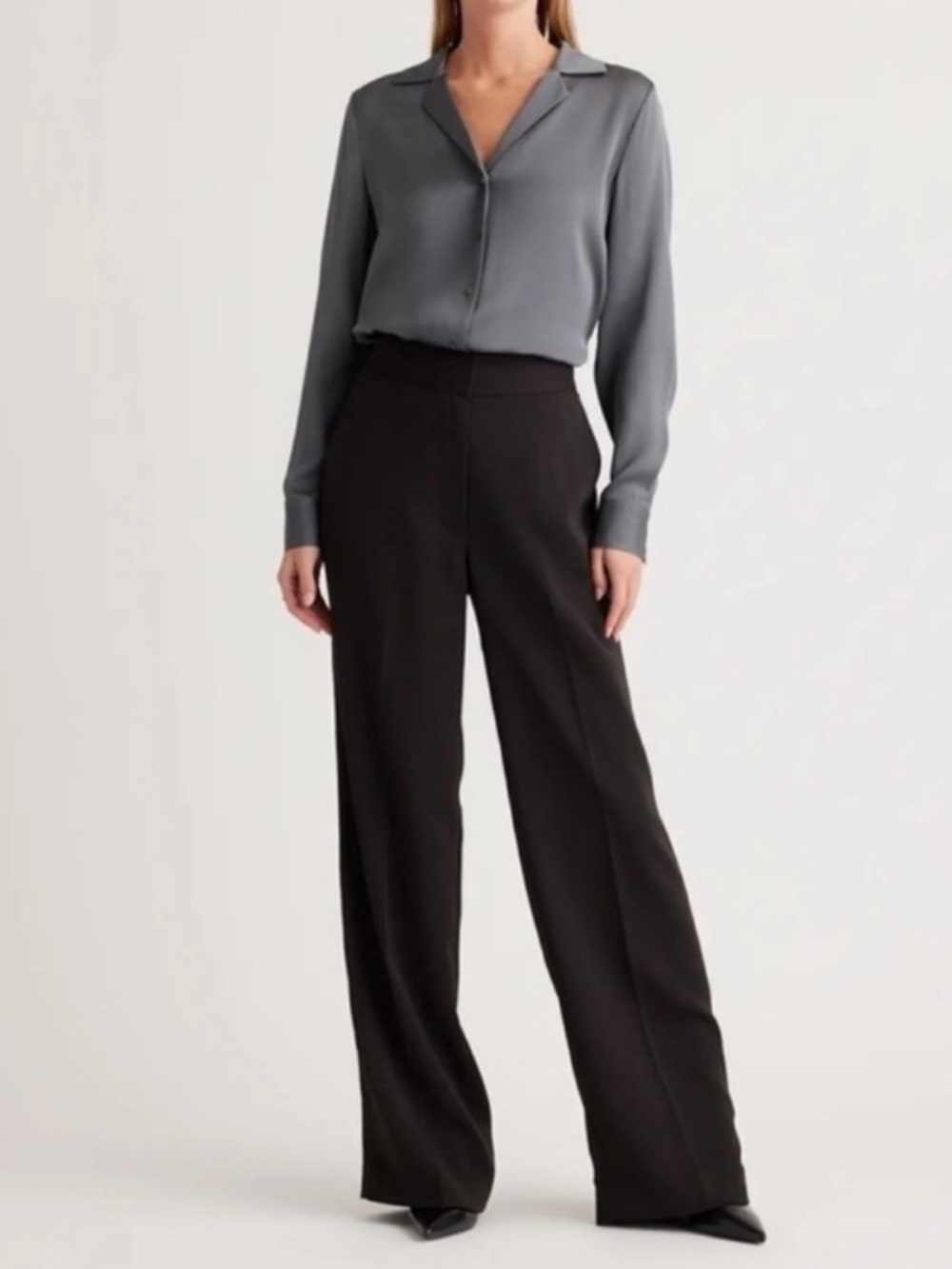 Quince Stretch Classic Trousers Wide Leg